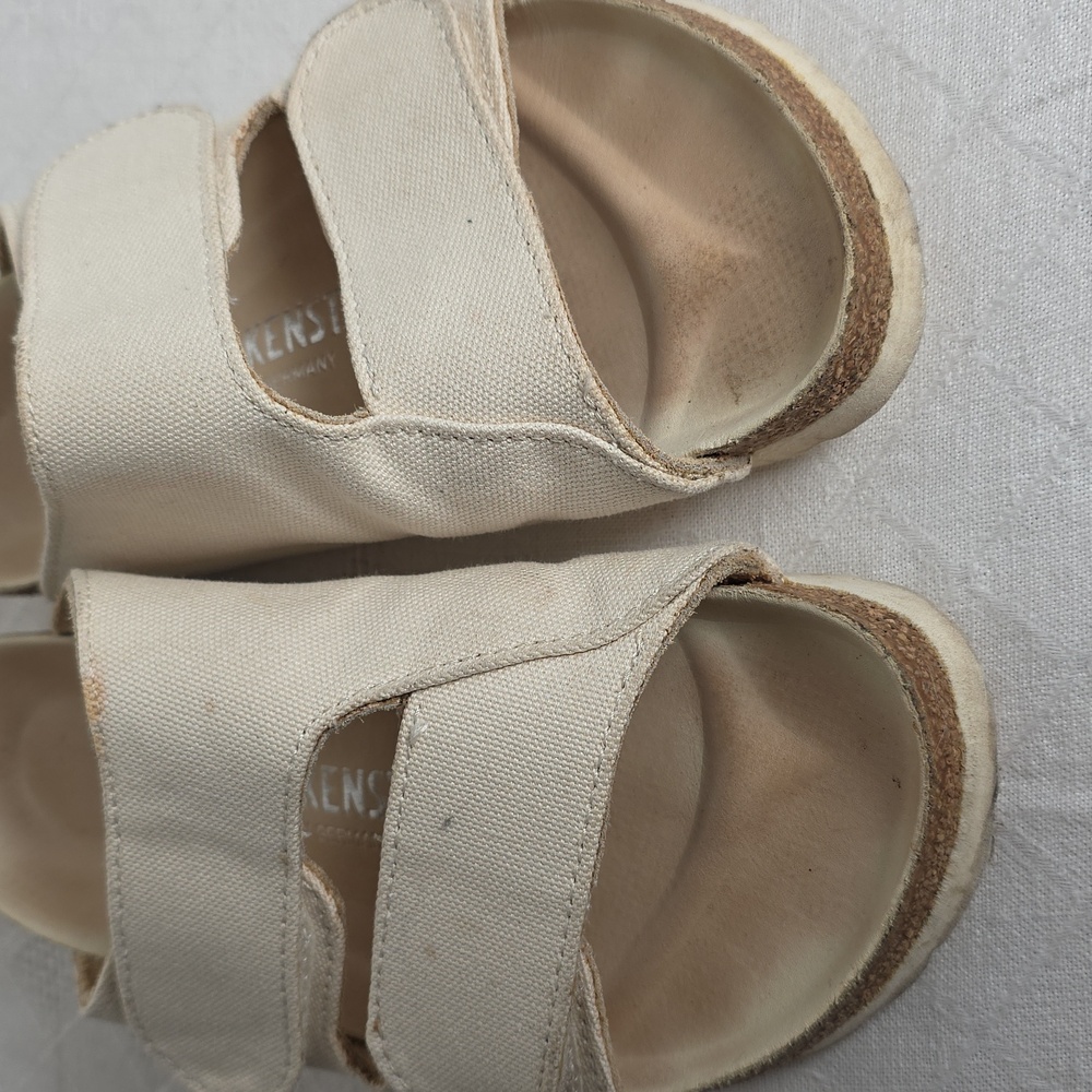 Birkenstock Toogood Forager Canvas Cream Women's Sandals Size 37 - Picture 15 of 17